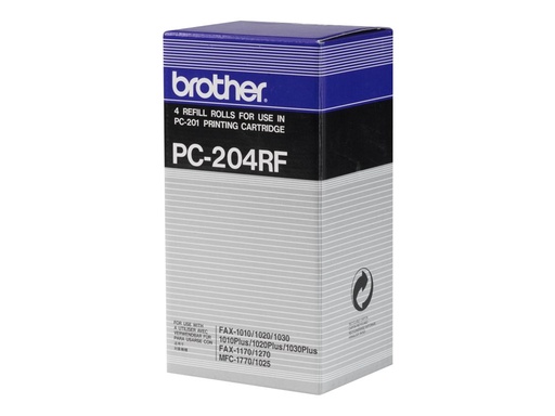 [PC204RF] Brother 4er-Pack - Schwarz - Thermotransfer-Farbband