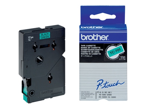 [TC701] Brother Schwarz, grün - Rolle (1,2 cm) 1 Rolle(n)