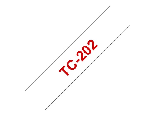 [TC202] Brother Weiß, Rot - Rolle (1,2 cm x 7,7 m)