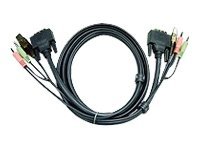 [2L-7D03U] ATEN 2L-7D03U - Video- / USB- / Audio-Kabel - USB, mini-phone stereo 3.5 mm, DVI-I (M)
