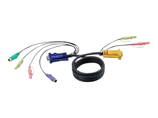 [2L-5305P] ATEN 2L-5305P - Tastatur- / Video- / Maus- / Audio-Kabel - 15 pin D-Sub (DB-15)