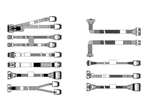 [4X97A84613] Lenovo Speicherkabelkit - für 8 x 2,5" SAS/SATA