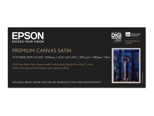 [C13S045065] Epson PremierArt Water Resistant Canvas - Glänzend - 465 Mikron - Roll (152.4 cm x 12.2 m)
