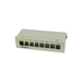 [S216334] Synergy 21 Keystone Modulträger Aufputz Patchpanel für 8xTP-Modul*lichtgrau*