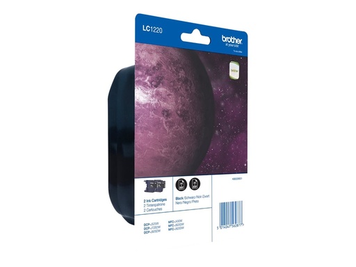 [LC1220BKBP2DR] Brother LC1220BK Twin-Pack - 2er-Pack - Schwarz