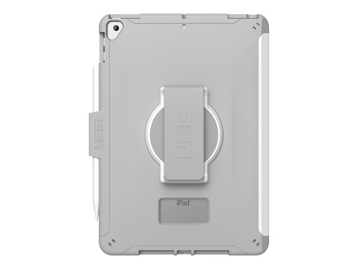 [12191HB14130] Urban Armor Gear UAG Rugged Case for iPad 10.2-in (9/8 Gen, 2021/2020) w/HS - Scout White/Grey - Hintere Abdeckung für Tablet - Grau, weiß - 10.2" - für Apple 10.2-inch iPad (7. Generation, 8. Generation, 9. Generation)