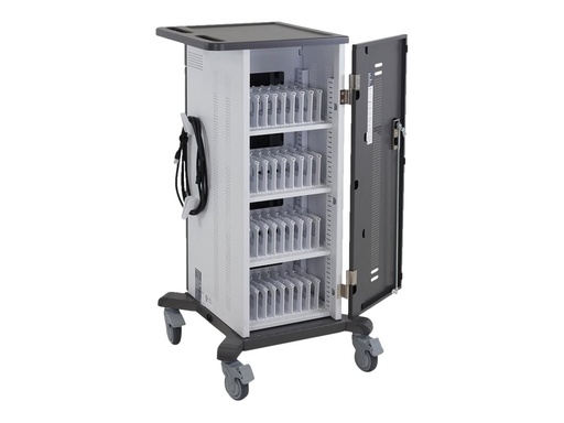 [YES35-TAB-2] Ergotron YES35 - Wagen (nur Laden) - für 35 Mobilgeräte - verriegelbar - Grau, weiß - Bildschirmgröße: 25.4 cm (bis zu 10")