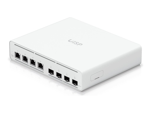 [UISP-S-PLUS] Ubiquiti UniFi UISP Plus - Switch - managed - 4 x 2.5GBase-T + 4 x 10Gb Ethernet SFP+ - Desktop, an Rack montierbar, wandmontierbar - Passives PoE (160 W)