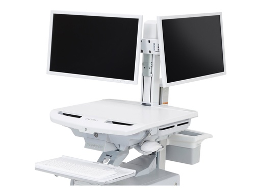 [98-030] Ergotron Montagekomponente (Hubmotor, Scharnierbogen, 2 VESA-Adapter, Kabelführungskomponenten) - Seite-zu-Seite - für 2 LCD-Displays - Dual-Monitor-Kit - weiß - Bildschirmgröße: bis zu 61 cm (bis zu 24 Zoll)