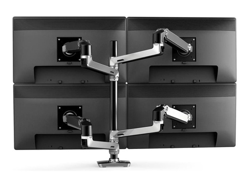 [45-509-224-4] Ergotron LX - Befestigungskit (4 Arme, hohe Säule) - für 4 LCD-Anzeigen - Aluminium, Stahl - mattschwarz - Bildschirmgröße: bis zu 101,6 cm (bis zu 40 Zoll)