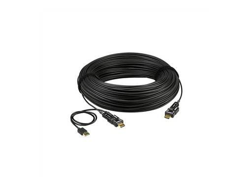 [VE7834A-AT] ATEN Highspeed - Kit HDMI-Kabel mit Ethernet - 19 pin micro HDMI Type D männlich zu 19 pin micro HDMI Type D männlich - 60 m - Hybrid Kupfer/Kohlefaser - Plenum, unterstützt 4K 60 Hz (4096 x 2160)