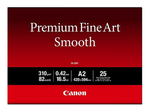 [1711C006] Canon Premium Fine Art Smooth FA-SM1 - Seidig - 16,5 mil - A2 (420 x 594 mm)