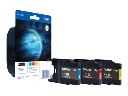 [LC-1280XLRBWBP] Brother cartridge LC-1280XL Rainbow 1XLC-1280XL c m y in - Original - Original - Tintenpatrone