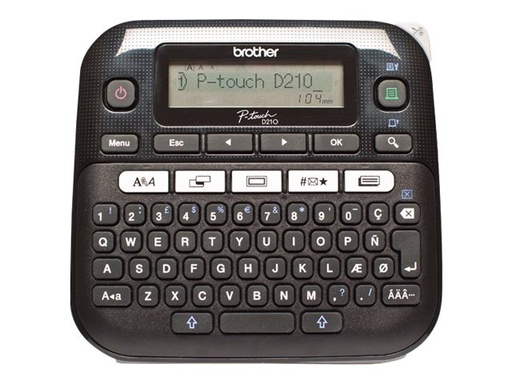 [PTD210ZG1] Brother P-Touch PT-D210 - Beschriftungsgerät - s/w - Thermotransfer - Rolle (1,2 cm)