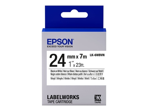 [C53S656020] Epson LK-6WBVN - Vinyl - Schwarz auf Weiß - Rolle (2,4 cm x 7 m)