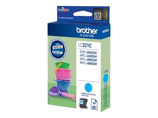 [LC221CBP] Brother LC221C - Cyan - original - Blisterverpackung
