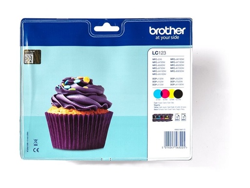 [LC123VALBPDR] Brother LC123 Value Pack - 4er-Pack - Hohe Ergiebigkeit
