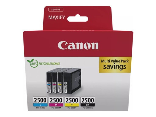 [9290B006] Canon PGI-2500 BK/C/M/Y Multipack - 4er-Pack
