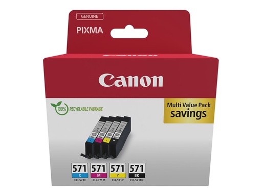 [0386C008] Canon CLI-571 C/M/Y/BK Multipack - 4er-Pack