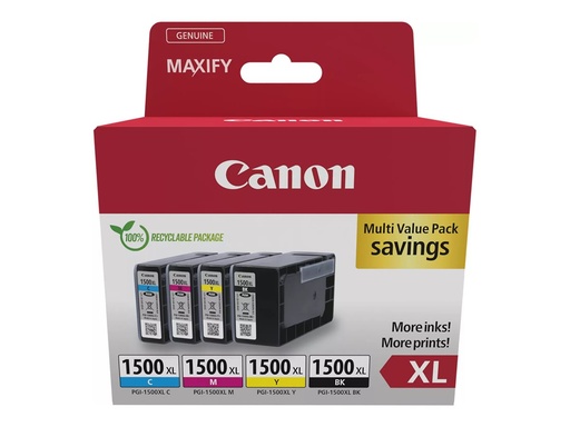 [9182B010] Canon PGI-1500 XL bk/c/m/y Multipack - Original - Tintenpatrone