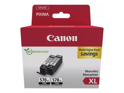 [0318C010] Canon PGI-570PGBK XL Twin Pack - 2er-Pack - 22 ml