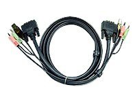 [2L-7D02U] ATEN 2L-7D02U - Video- / USB- / Audio-Kabel - USB, mini-phone stereo 3.5 mm, DVI-D (M)
