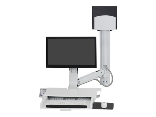 [45-270-216] Ergotron Befestigungskit (CPU-Halter, Tastatur-Tablett, Monitorhalterung) - für LCD-Display / PC-Ausrüstung - mittlerer CPU-Halter - Aluminium, hochwertiger Kunststoff - weiß - Bildschirmgröße: bis zu 61 cm (bis zu 24 Zoll)