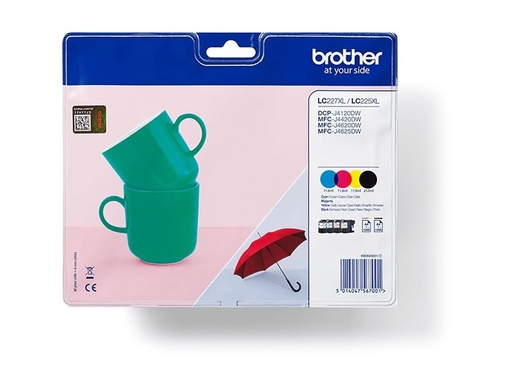 [LC227XLVALBPDR] Brother LC227XL/225XL - 4er-Pack - Schwarz, Gelb, Cyan, Magenta