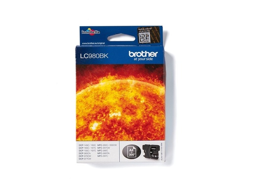 [LC980BK] Brother LC980BK - Schwarz - original - Tintenpatrone