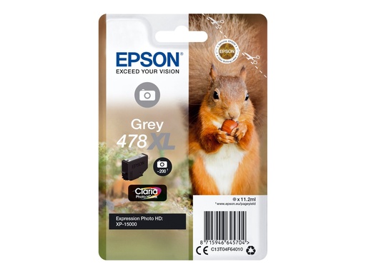 [C13T04F64010] Epson 478XL - 11.2 ml - mit hoher Kapazität - Grau