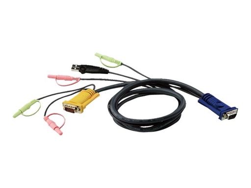 [2L-5302U] ATEN 2L-5302U - Tastatur- / Video- / Maus- / Audio-Kabel - USB, HD-15 (VGA)