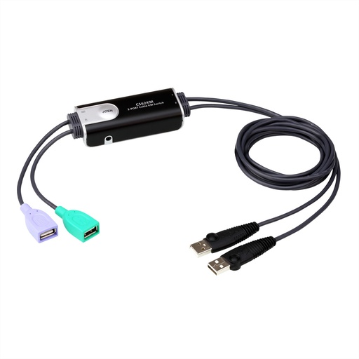 [CS62KM] ATEN CS62KM USB Boundless KM Sw - KVM-Umschalter - 2-Port