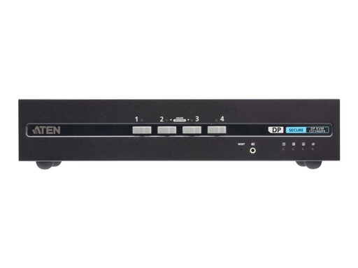 [CS1144DP4-AT-G] ATEN Secure CS1144DP4 - KVM-/Audio-Switch - DisplayPort, Dual Display, konform mit PSD PP v4.0, USB