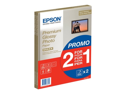 [C13S042169] Epson Premium Glossy Photo Paper BOGOF - Glänzend - A4 (210 x 297 mm)