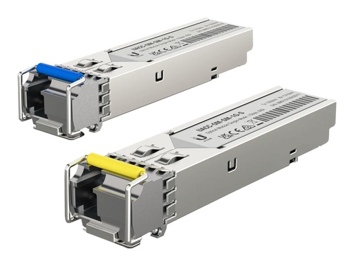 [UACC-OM-SM-1G-S-2] Ubiquiti SFP (Mini-GBIC)-Transceiver-Modul - 1GbE - 1000Base-BiDi - LC Single-Modus - bis zu 3 km - 1310 nm / 1550 nm (Packung mit 2)