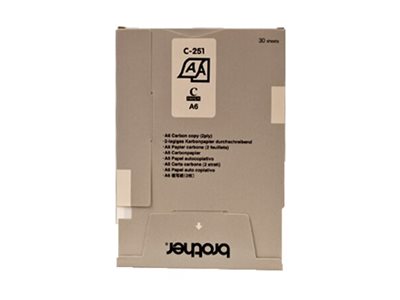 [C251S] Brother A6 (105 x 148 mm) 30 Blatt Kohlepapier (Packung mit 2)