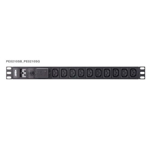 [PE0210SG-AT-G] ATEN PE0210SG - Standard - 1U - Horizontal/Vertikal - Aluminium - Schwarz - 10 AC-Ausgänge