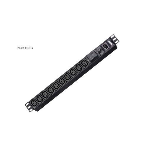 [PE0110SG-AT-G] ATEN PE0110SG - Standard - 1U - Schwarz - 10 AC-Ausgänge - C13-Koppler - IEC 320