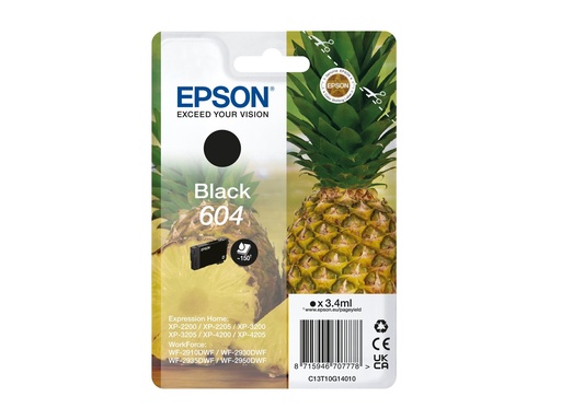 [C13T10G14010] Epson 604 Singlepack - 3.4 ml - Schwarz - original
