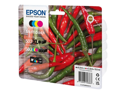 [C13T09R94010] Epson 503/503 XL Multipack - 4er-Pack - XL (Schwarz)