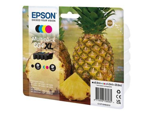 [C13T10H64010] Epson 604XL Multipack - 4er-Pack - XL - Schwarz, Cyan, Magenta, Gelb