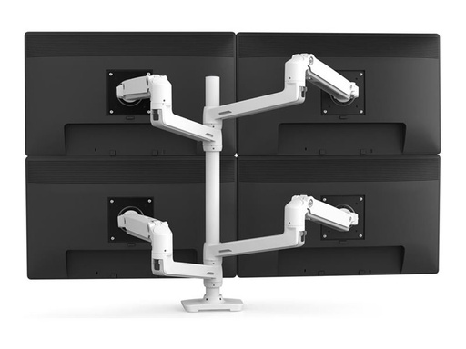 [45-509-216-4] Ergotron LX - Befestigungskit (4 Arme, hohe Säule) - für 4 LCD-Anzeigen - Aluminium, Stahl - weiß - Bildschirmgröße: bis zu 101,6 cm (bis zu 40 Zoll)