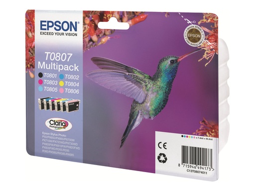 [C13T08074011] Epson T0807 Multipack - 6er-Pack - 44.4 ml