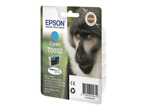 [C13T08924011] Epson T0892 - 3.5 ml - Cyan - original - Blisterverpackung