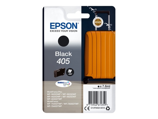 [C13T05G14020] Epson 405 - 7.6 ml - Schwarz - original - Blister mit RF- / akustischem Alarmsignal