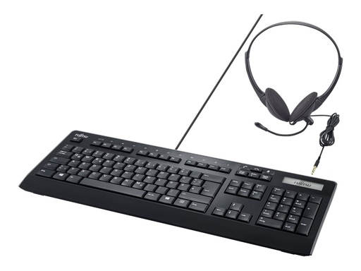 [S26381-F950-L420] Fujitsu KB950 Phone - Set aus Tastatur und Kopfhörer