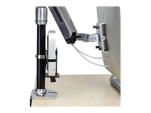 [80-107-200] Ergotron Mini-PC-Halterung - unter Tisch montierbar, Pfosten montierbar, an Wandschiene montierbar, VESA-Halterung montierter