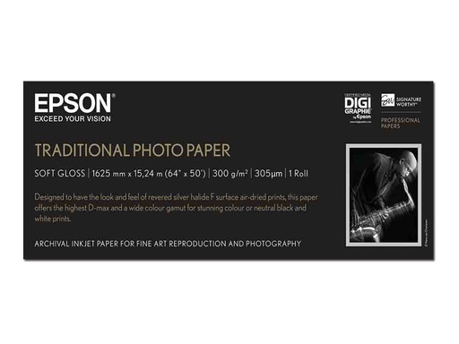 [C13S045107] Epson Traditional Photo Paper - Rolle (162,6