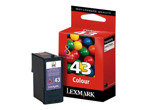 [018YX143E] Lexmark Cartridge No. 43XL - Tintenpatrone Original - Cyan, Magenta, Yellow
