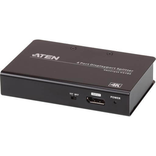 [VS192-AT-G] ATEN VS192 - DisplayPort - 2x DisplayPort - 4096 x 2160 Pixel - Schwarz - Metall - 3840 x 2160 - 4096 x 2160
